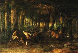 Gustave Courbet Spring Rutting;Battle of Stags china oil painting image